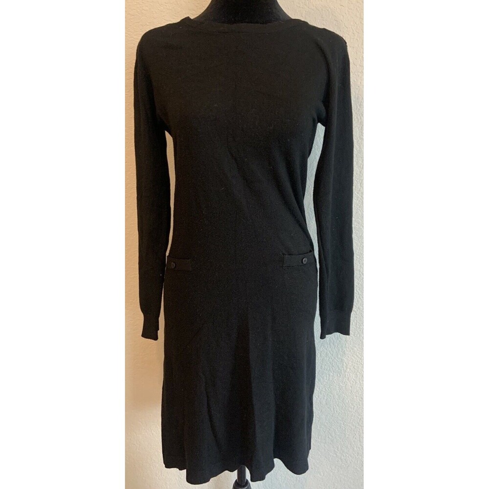 William De Faye Paris Cashmere knit long sleeve Wool Long Dress Jumper Sz T3 / L